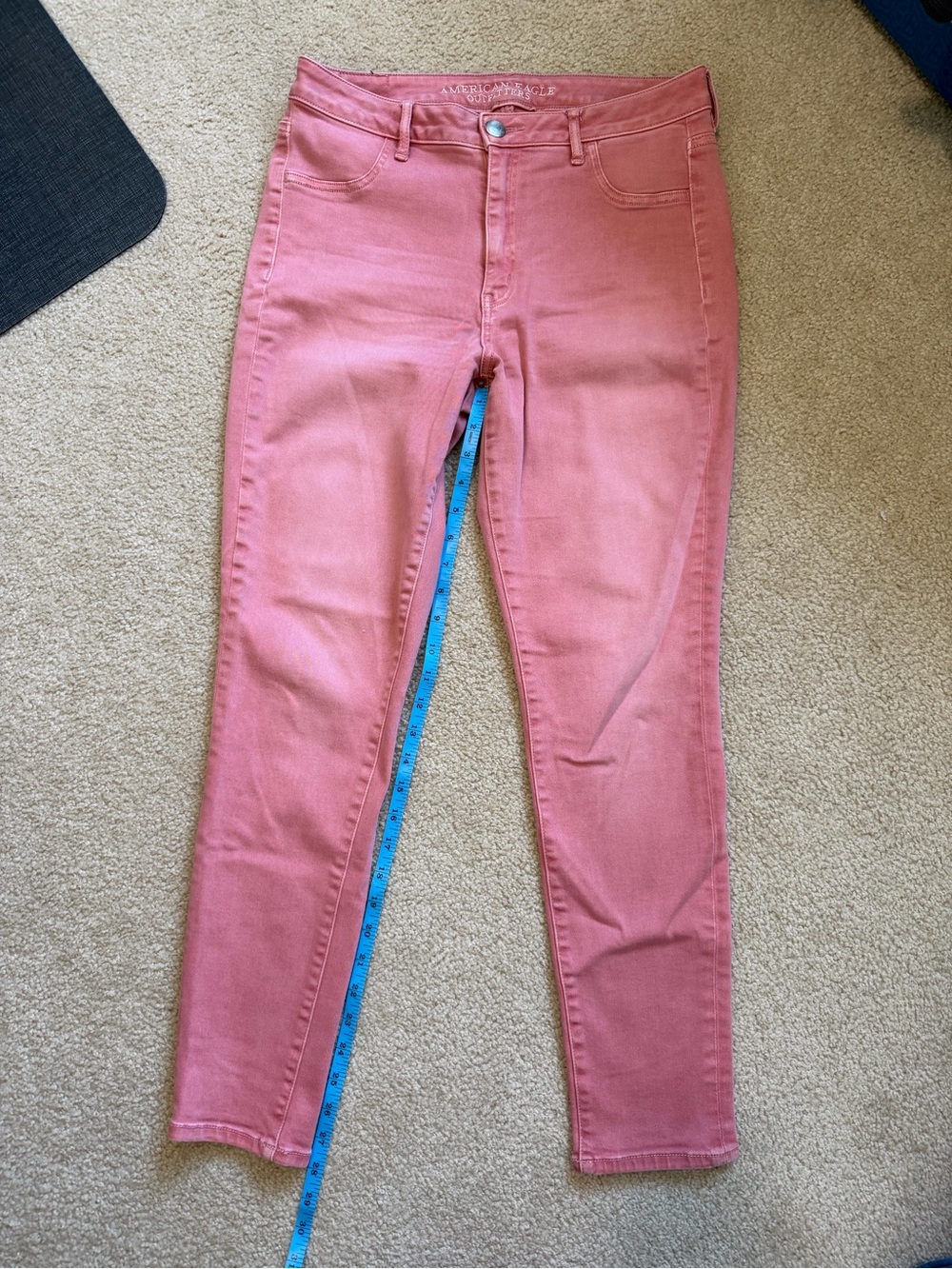 American Eagle Outfitters High-Rise Pink Skinny Jegging jeans size 10